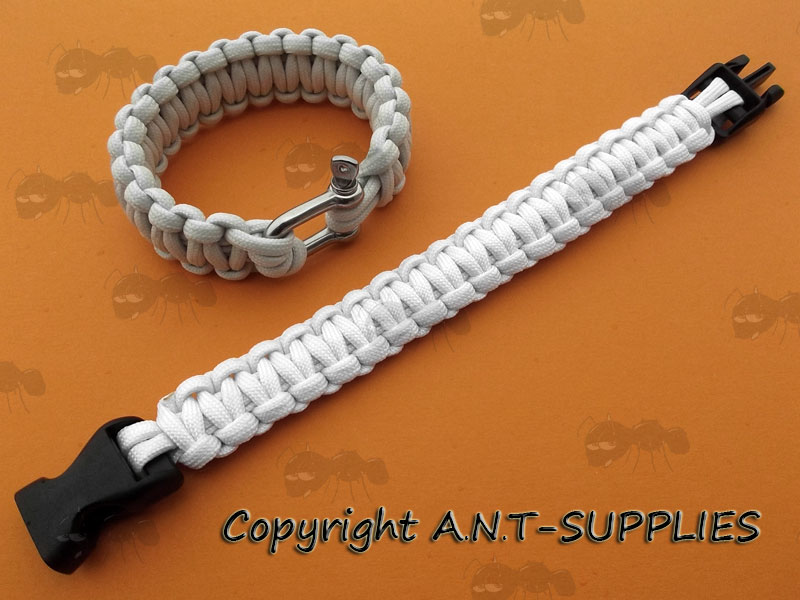 Two Glow in the Dark Paracord Survival Bracelet