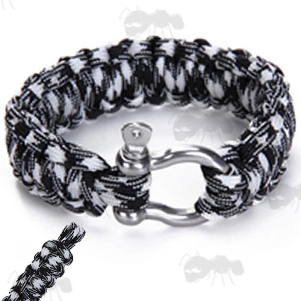 Paracord Survival Bracelet With Stainless Steel Shackles UK