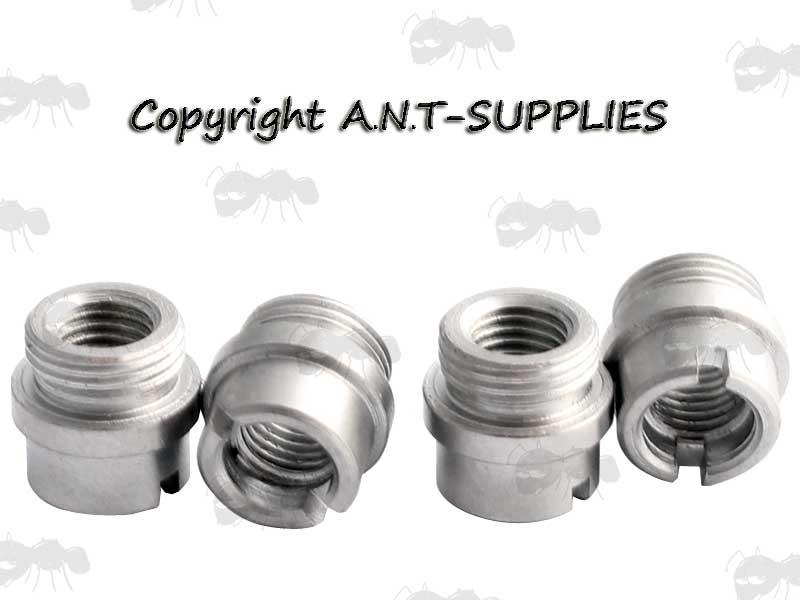 Set of Four Silver 1911 Pistol Grip Bushings