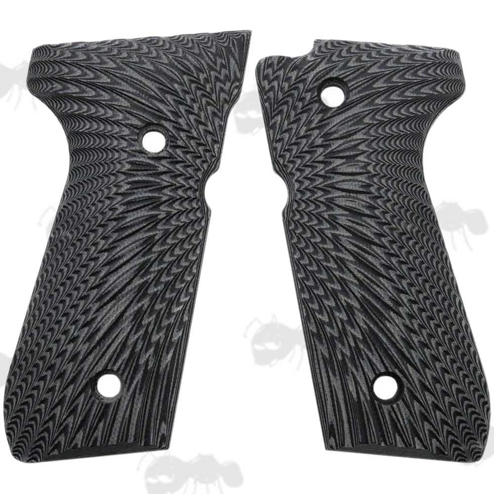 Pair of Beretta 92FS Textured G10 Black Pistol Grips
