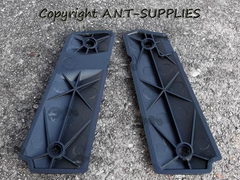 Rear View of The Pair of Full Size Black Polymer 1911 Pistol Grips with a Textured Finish