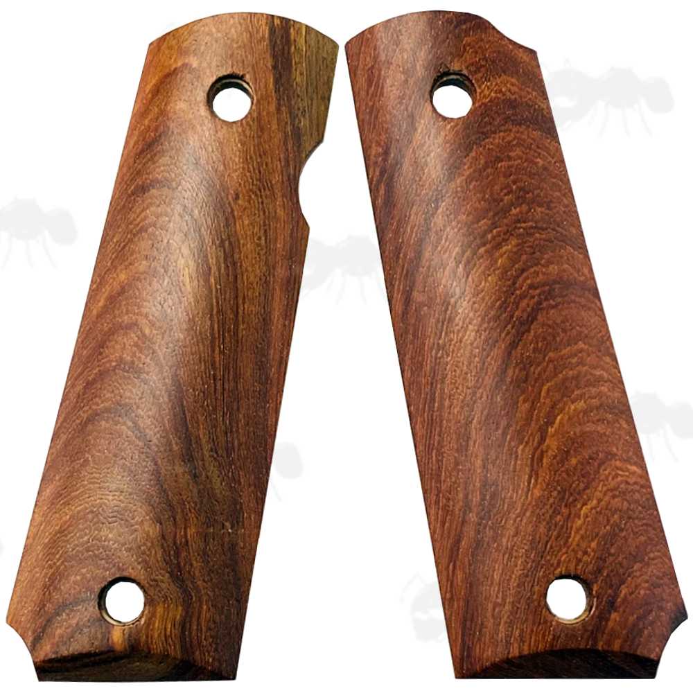 Pair of Full Size Hongteng Wwood 1911 Pistol Grips with a Smooth Finish