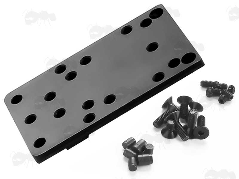 Mini Red Dot Sight Universal Steel Base Plate Mount for Glock Pistols with Screw Types for Various Sights