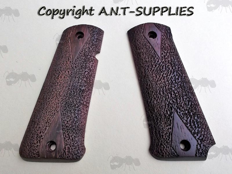 Pair of Wooden Llama 9 Special Handgun Grips