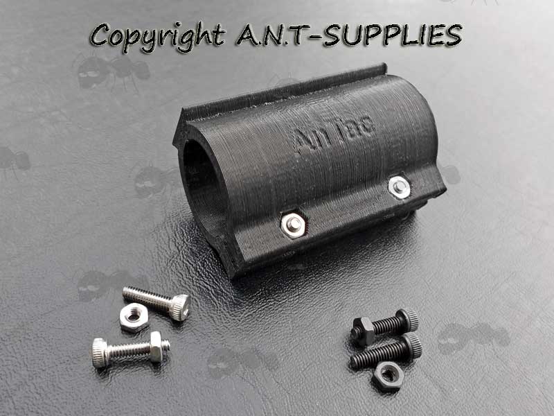 Black Plastic Rail Base Adapter Mount With Silver or Black Finished Nuts and Bolt Fittings