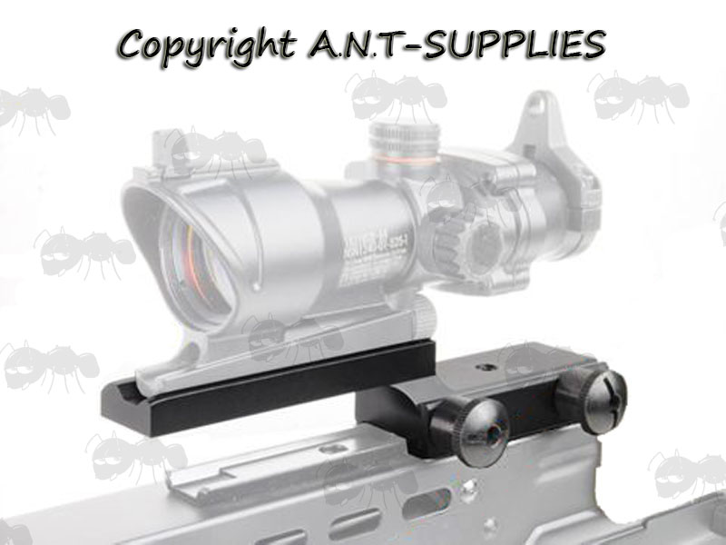 SA80 / L85 Raiser Rail Mount with ACOG Sight on Rifle