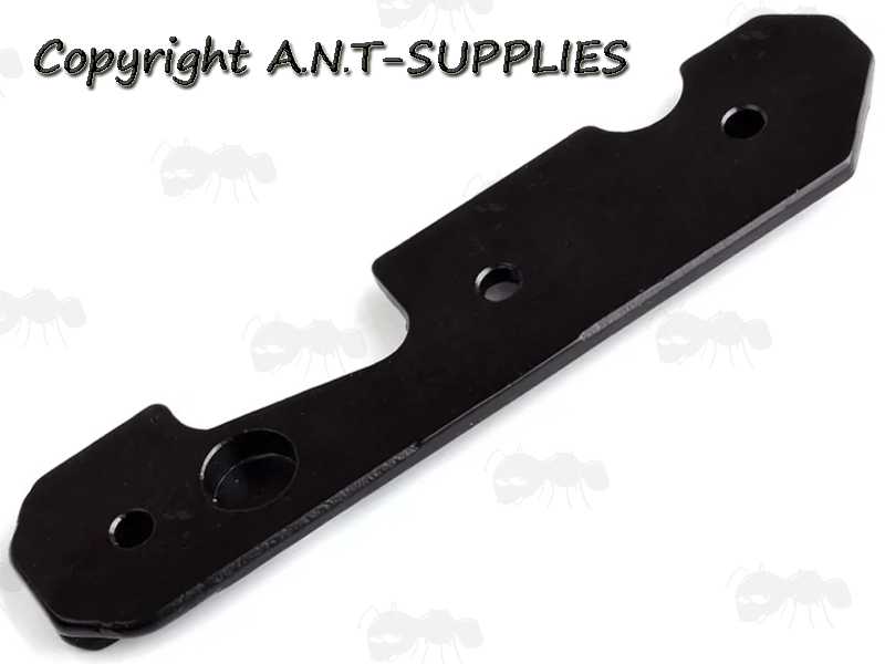 Rear Face View of The All Black Steel AK Sight Side Mount Plate