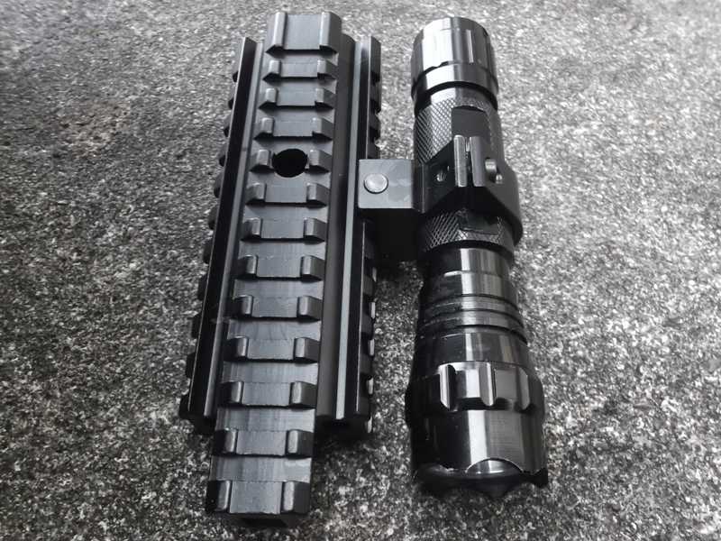 AR-15 Series Tri-Rail Carry Handle Mount, Shown with Tac-Torch Fitted