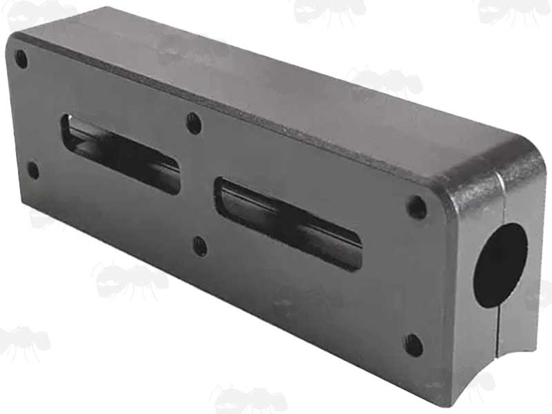 Top Flat View of The M-Lok Barrel Rail Adapter Base Mount for Artemis P15 Air Rifles