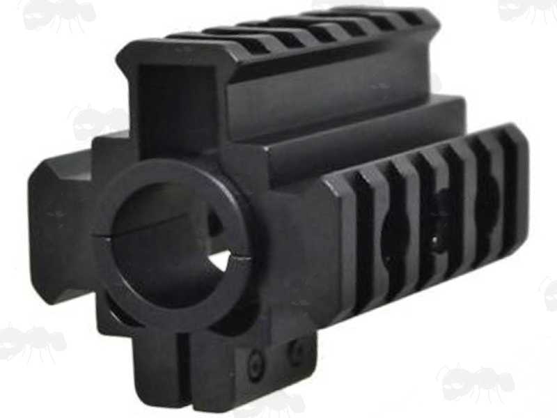 Front View of The Front AR Tower Sight Base Tri-Rail Mount