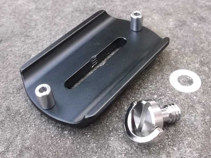 Base View of The 1/4-20 Thread Camera Base Plate Adapter for ARCA Swiss Mounting Rails