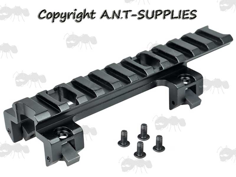 Black MP5 Low-Profile Sight Base Forward Reach Rail Claw Mount