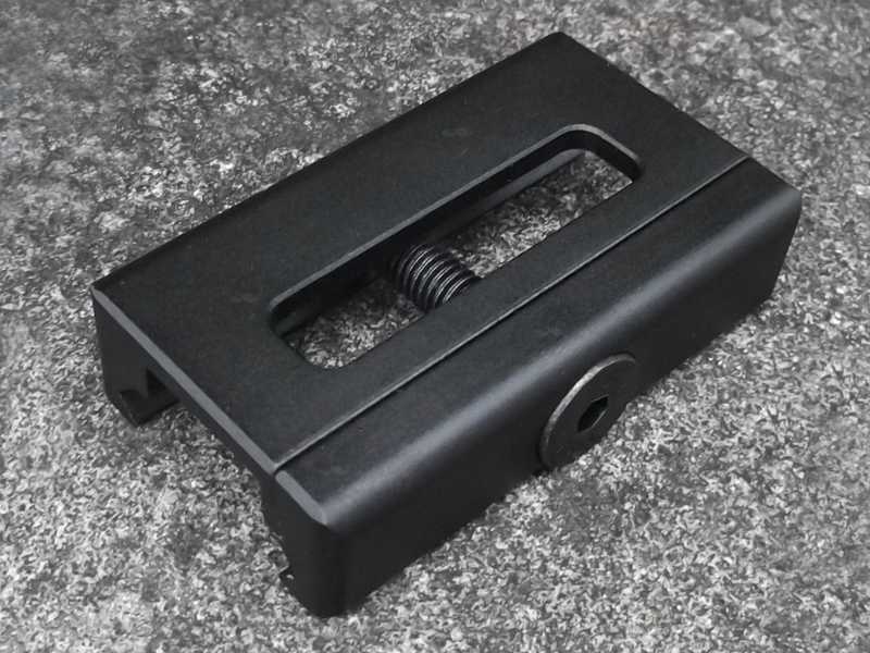 Top Down View of The M-Lok Rifle Attachments Slots on The Picatinny Accessory Rail Adapter