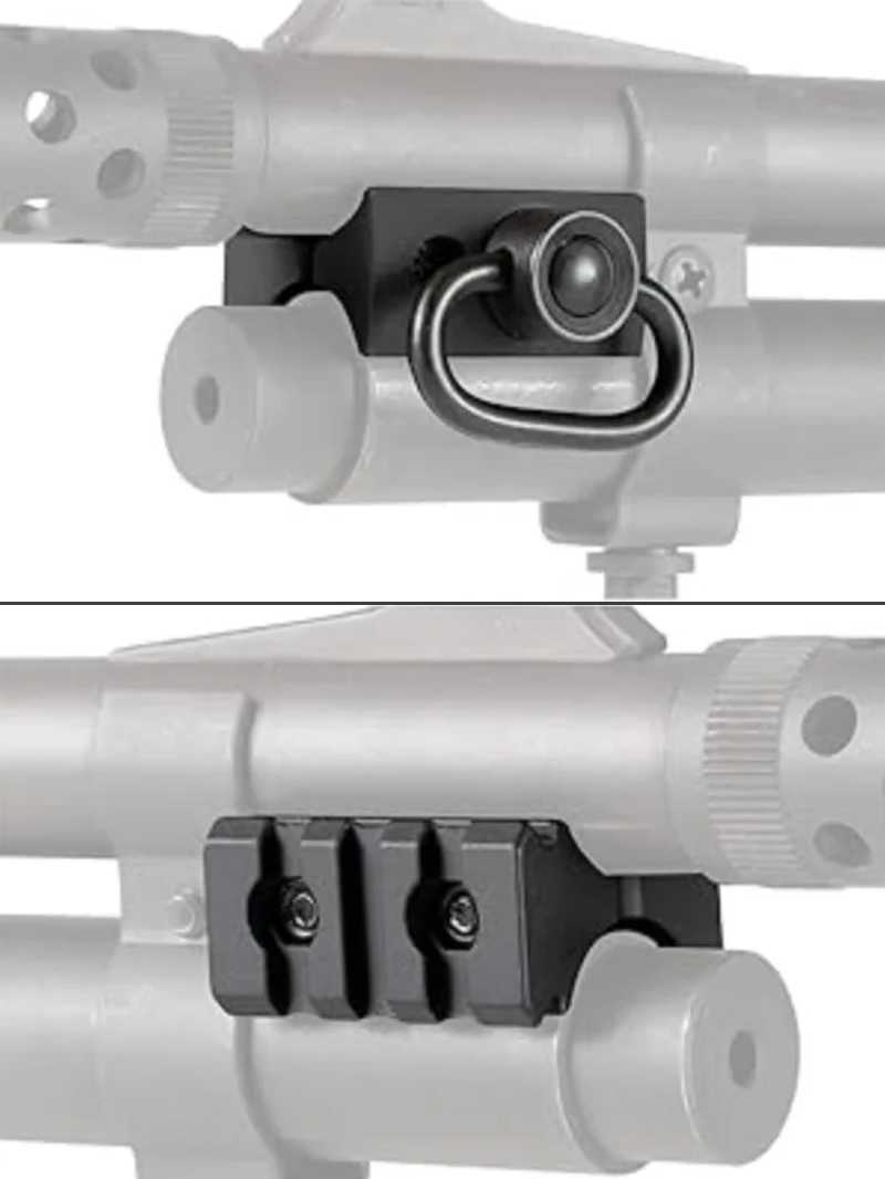 Pump Action Shotgun Barrel Magazine Tube Clamp Rail Base Adapter