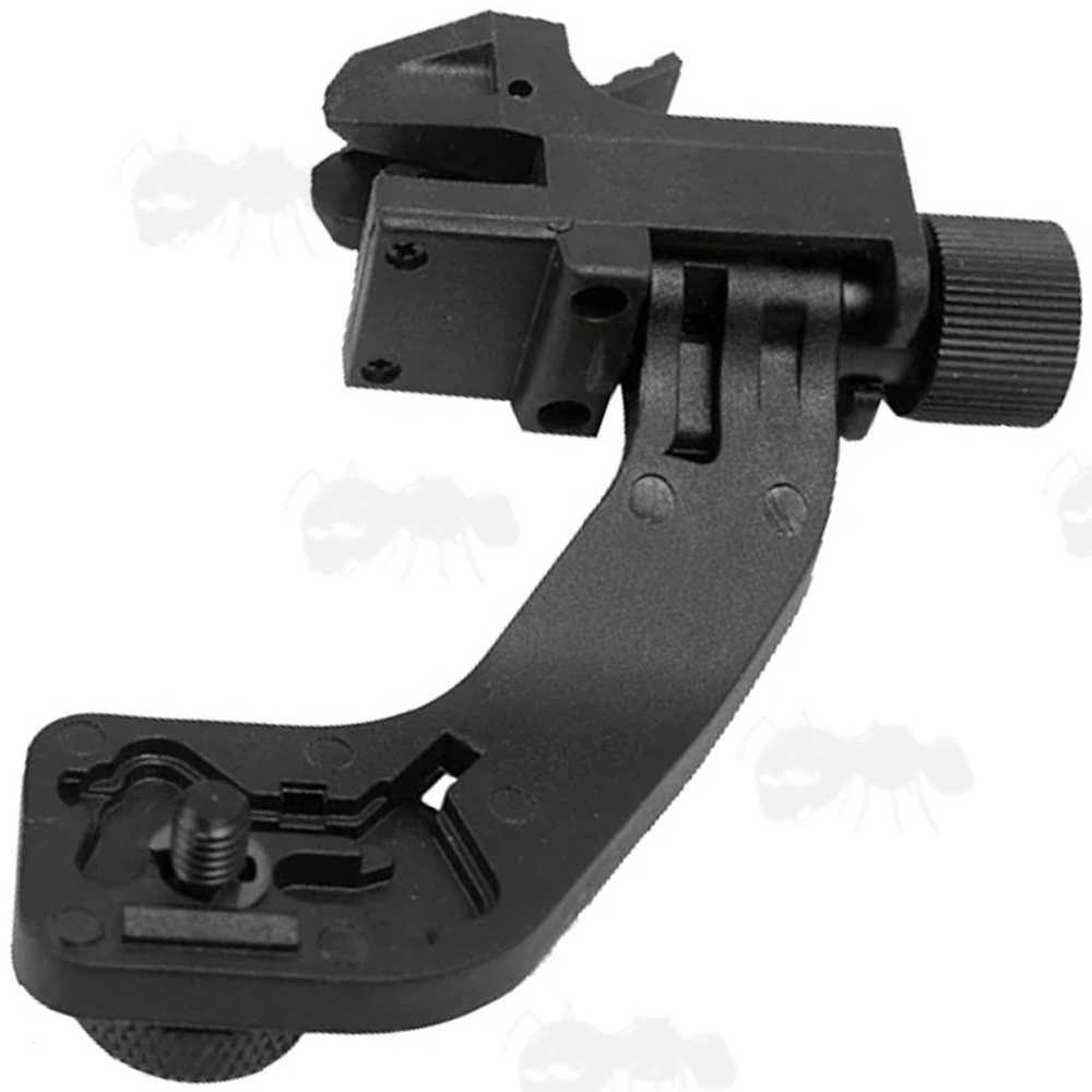 Black Polymer Helmet J-Mount Adapter for PVS-14 Style Night Vision Monoculars