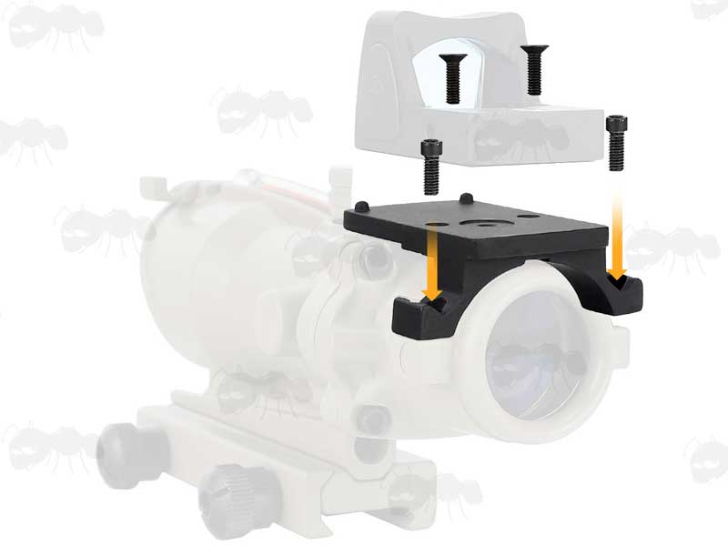 Black Mount for Fitting RMR Sights to ACOG Scopes