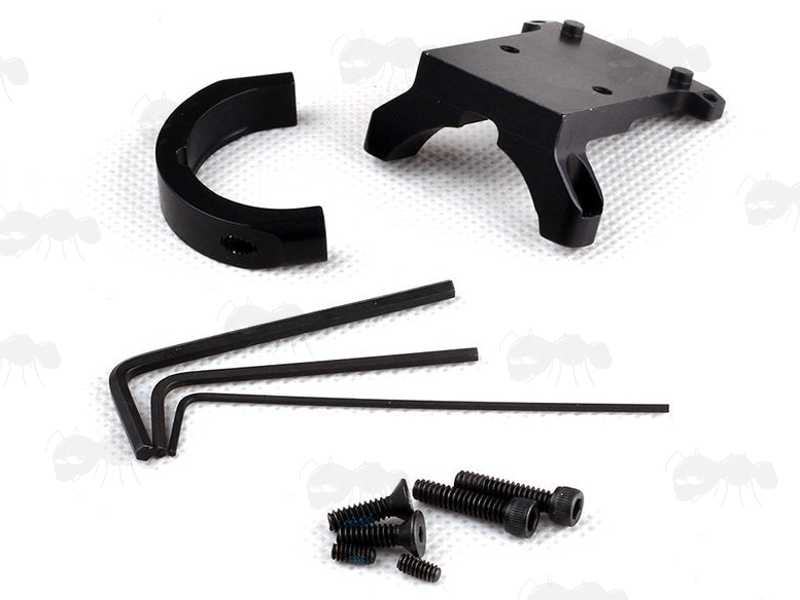 Black Mount Adapter for Fitting RMR Sights to ACOG Scopes Without Bosses