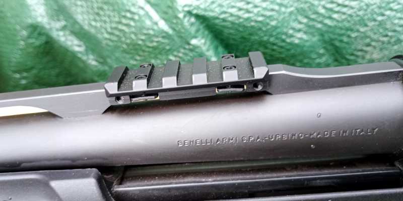 Shotgun Rib to Weaver Rail Adapter Shown Fitted To a Benelli Supernova Shotgun