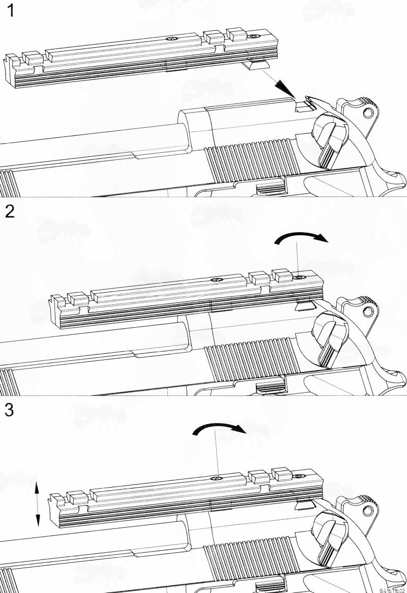 Umarex Co2 Pistol Sight Base Mount Multi Rail Fitting Guide