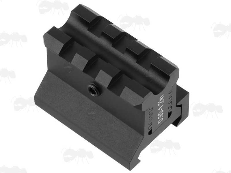 Adjustable 0.9-1.2 Inch Elevation Three Slot Long Weaver / Picatinny Riser Rail