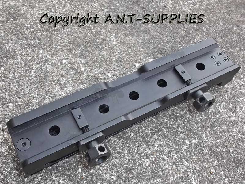 12 Slot Weaver / Picatinny Zeroing Sight Rail with Adjustable Windage and Elevation Dials