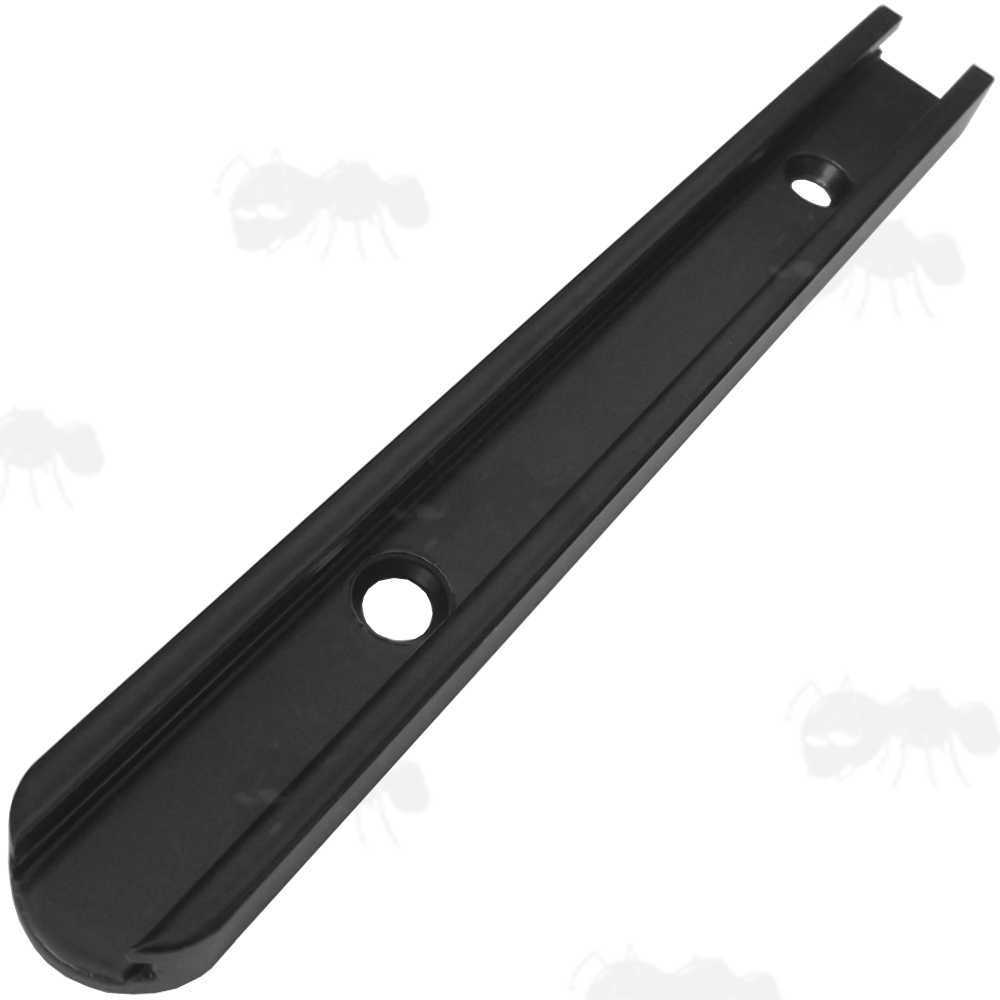 Black Anschutz / Euro / UIT Forend T-Channel Accessory Rail, 15cm Long