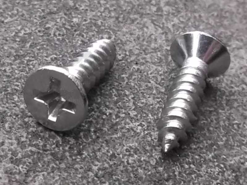 Pair of Silver Pozi Head Wood Screws for Fitting UIT / Anschutz / Euro Accessory Rails