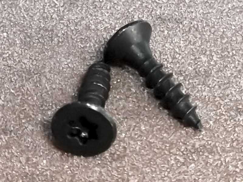 Pair of Black Torx Head Wood Screws for Fitting UIT / Anschutz / Euro Accessory Rails