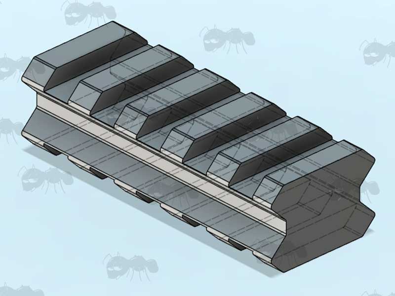 3D Graphic of The Double Side Weaver / Picatinny Rail