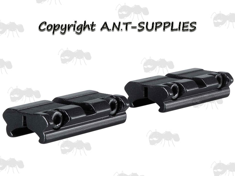 Hawke Optics Two Piece 11mm / 3/8 Inch Wide Dovetail Rail to Weaver / Picatinny Rail Adaptors, Model 22 405