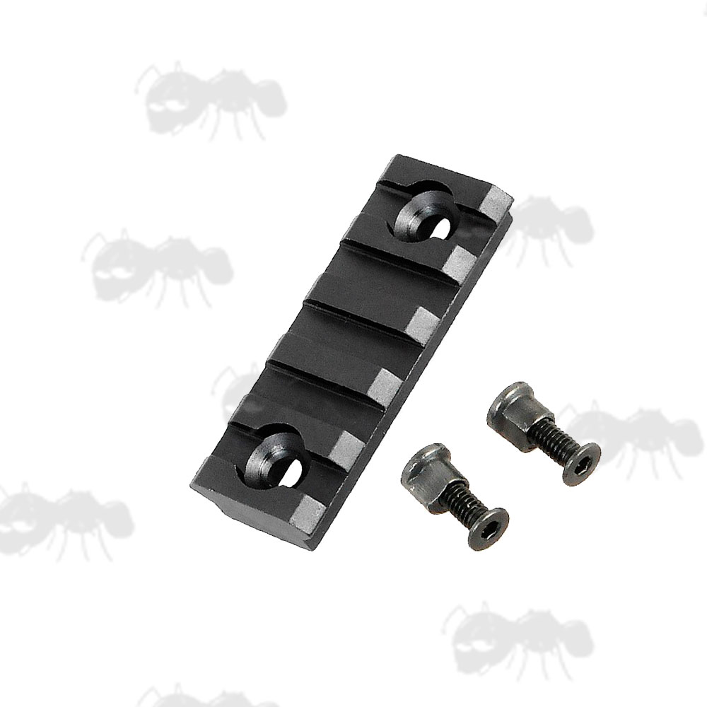 Black Aluminium 5 Slot KeyMod Accessory Rail with Fittings