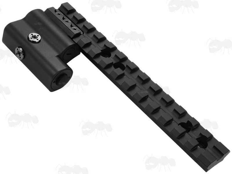 140mm Long Weaver / Picatinny Sight Rail with 13 Slots and High-Powered Green Laser Sight, for Mossberg 500 / 590 / 835 Series Pump Action Shotguns