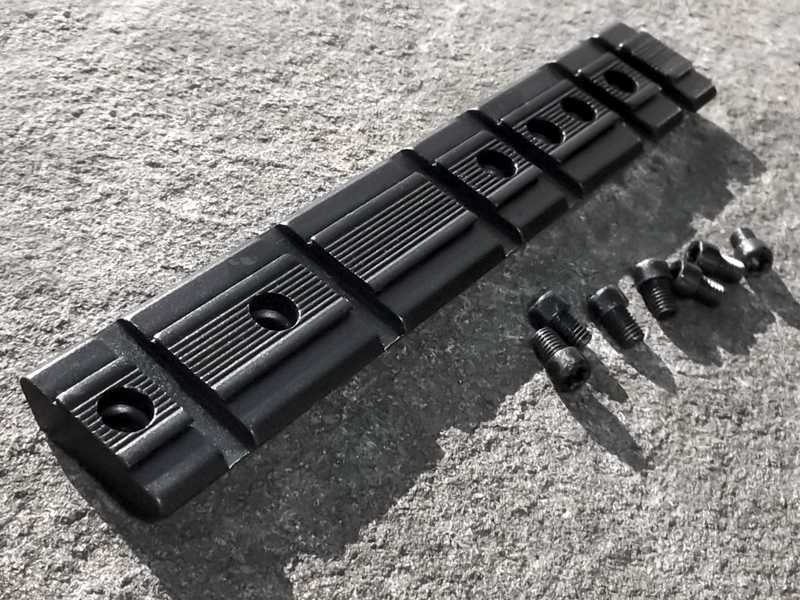 Ruger 10/22 9.5-10.5mm Wide Dovetail and 20mm Wide Weaver / Picatinny Low Sight Rail with Seven Torx Head Screws