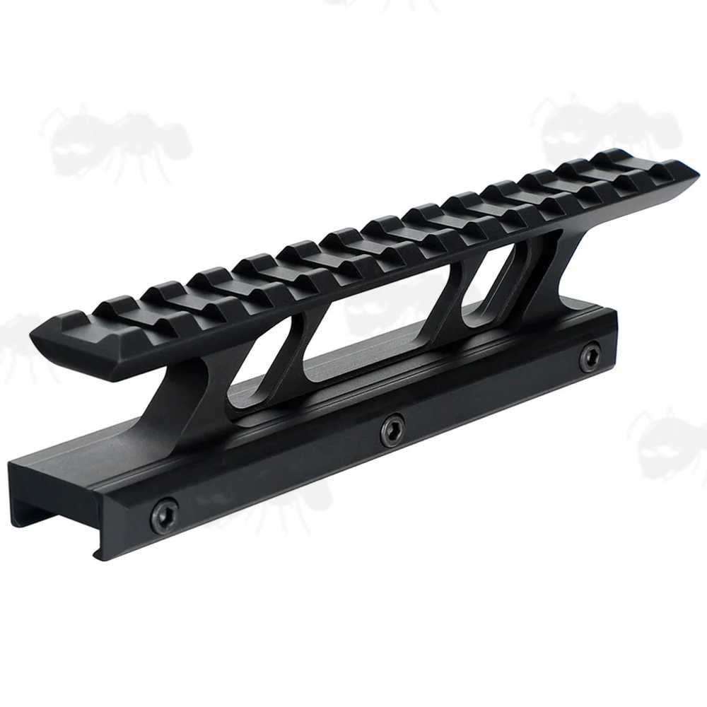 High-Profile Thirteen Slot Length Forward Reach Picatinny Riser Rail