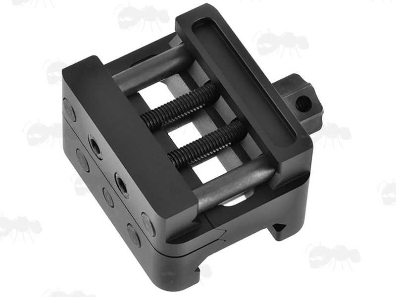 Top View of The Heavy-Duty Picatinny to Picatinny Rail Adapter Clamp