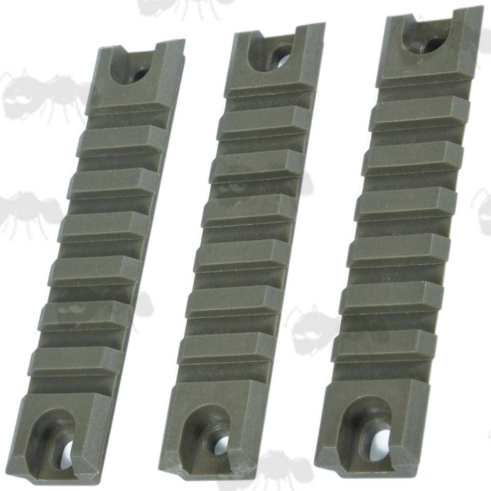 Dark Green Polymer, Short 3 Piece Rail Set for G36 Rifle Handguards