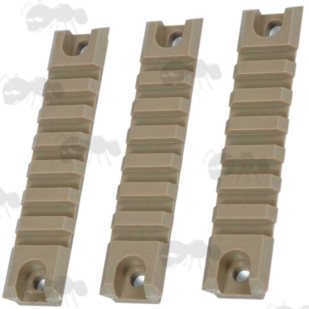 Tan Polymer, Short 3 Piece Rail Set for G36 Rifle Handguards