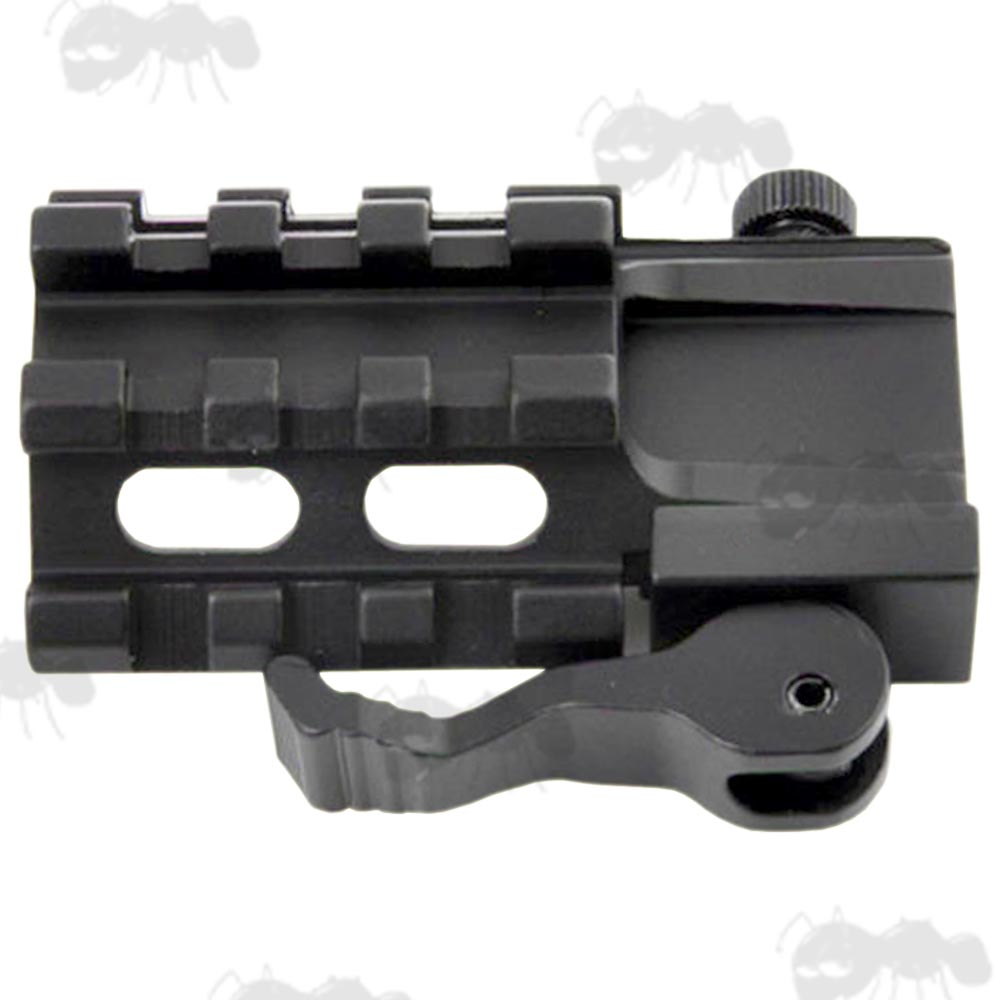 Quick-Release Inline and Twin Offset Forward Reach Weaver Accessory Rail Mount