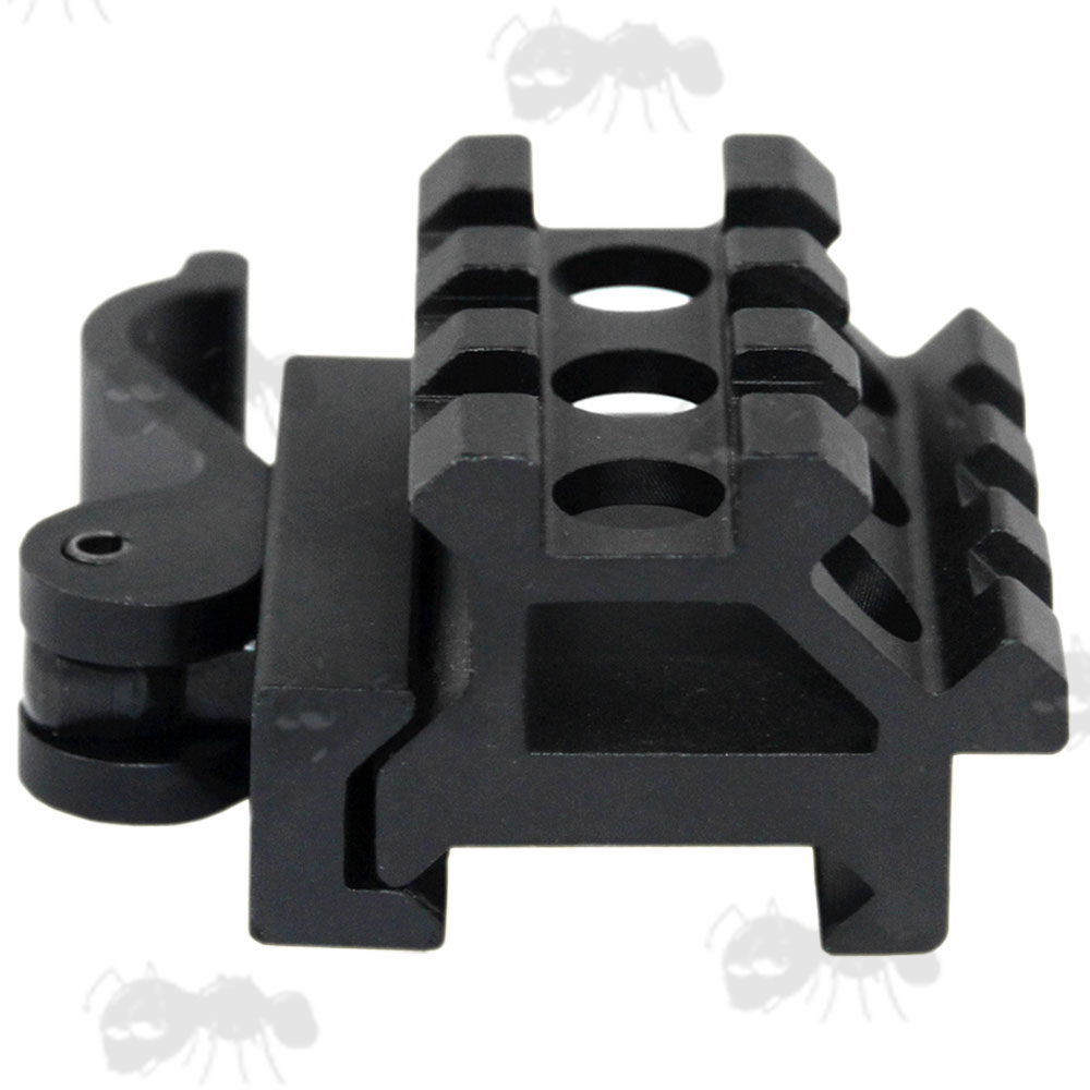 Quick-Release Throw-Lever Weaver Rail Mount with Top and Offset Rails