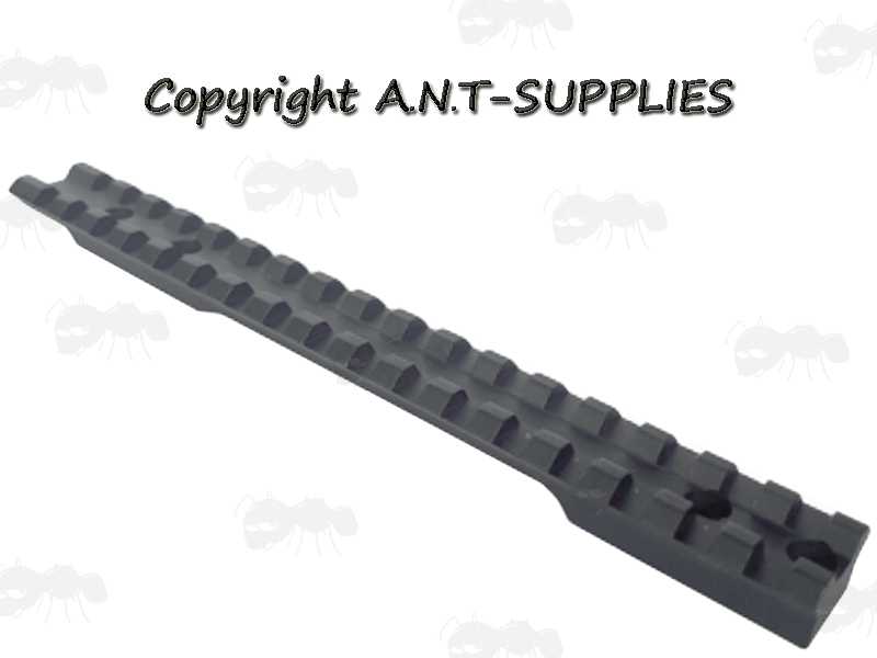 Top Picatinny Rail Slots View of Long Action One Piece Remington 700 Aluminium Picatinny Rail