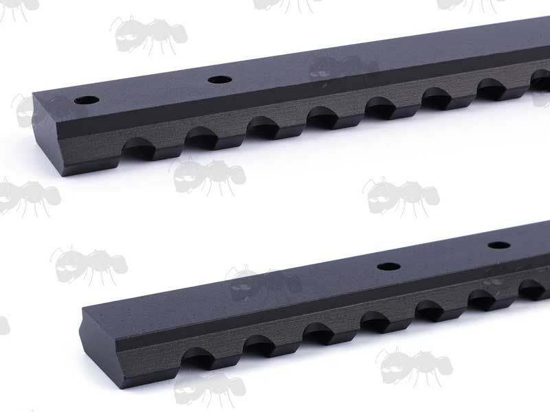 Base View Of The One Piece Picatinny Rail For Tikka T3 Rifles with 20MOA