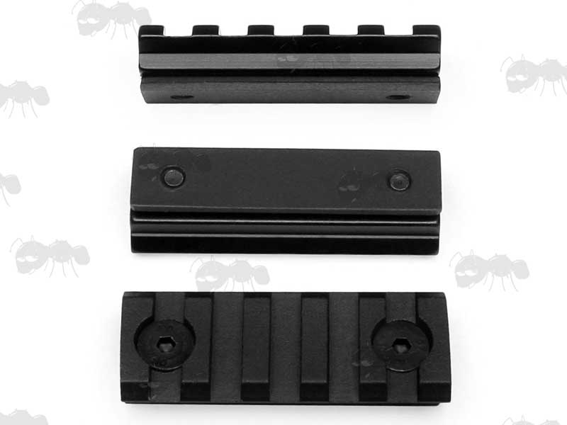 Three Five Slot Picatinny Rails To Fit UIT - Anschutz Rifle Forend Accessory Rails