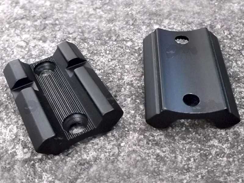 Pair of 29mm Mini Length, Low Profile 20mm Wide Weaver / Picatinny DIY Glue on Rails