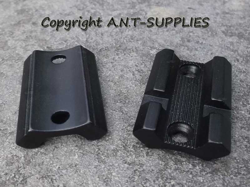 Pair of 29mm Mini Length, Low Profile 20mm Wide Weaver / Picatinny DIY Glue on Rails