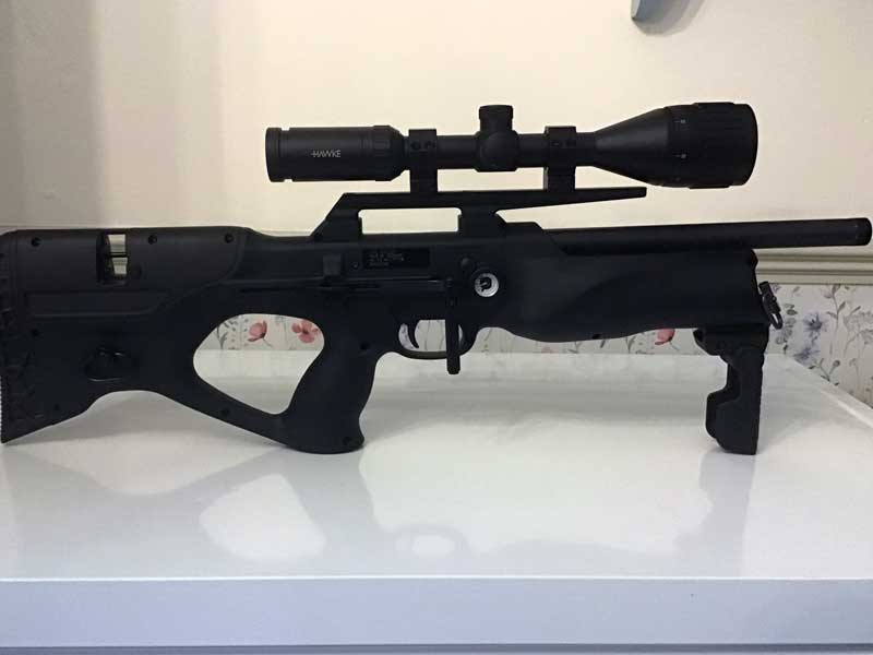 Flat Base Extra Long Length 20mm Wide Weaver / Picatinny DIY Sight Rail Shown Fitted to a Walther Reign Air Rifle Side Profile