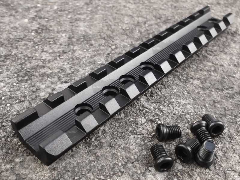 Flat Base Long Length 20mm Wide Weaver / Picatinny DIY Sight Rail with Screws