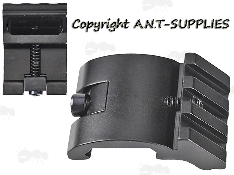Top and Base View of The Low-Profile Weaver / Picatinny Offset Rail