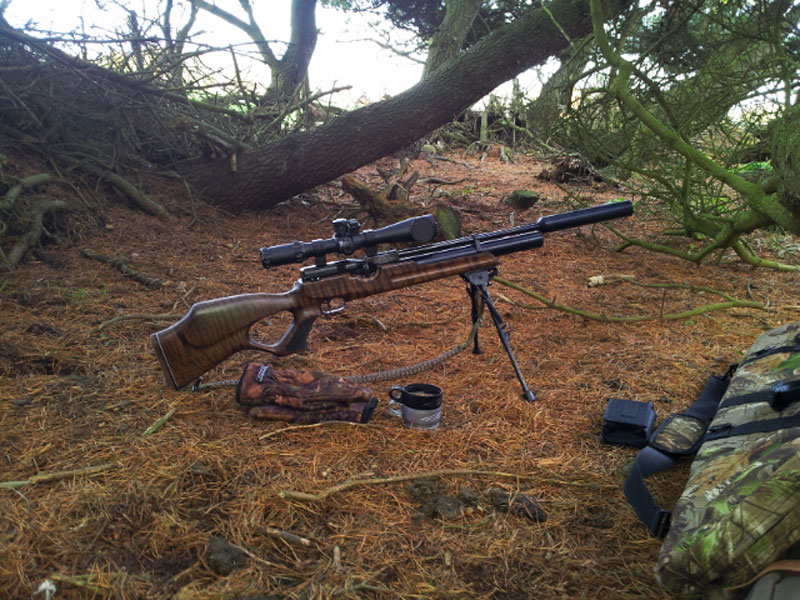 Rifle with Multicamo Paracord Weaved Sling