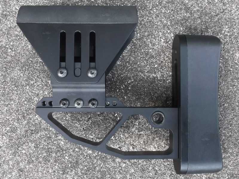 Skeletonised Style Collapsible Tactical Rifle Buttstock in Black