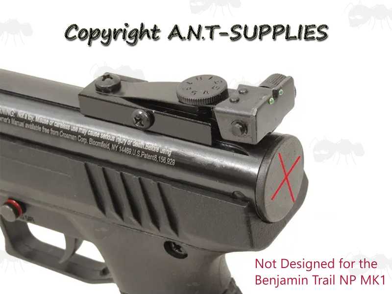 End Plate View of The Original Crosman Benjamin Trail NP Mark I Pistol
